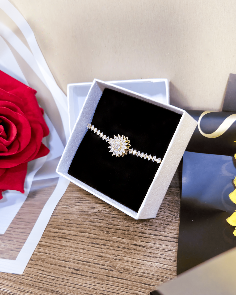 PULSERA GIRASOL GIRATORIO