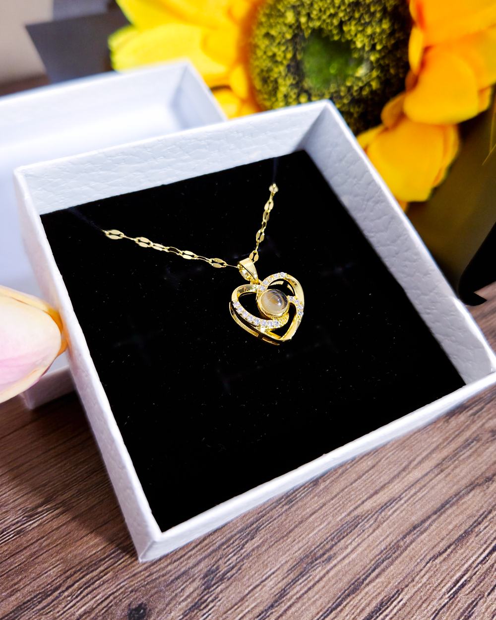 COLLAR CORAZON PURO 100 IDIOMAS