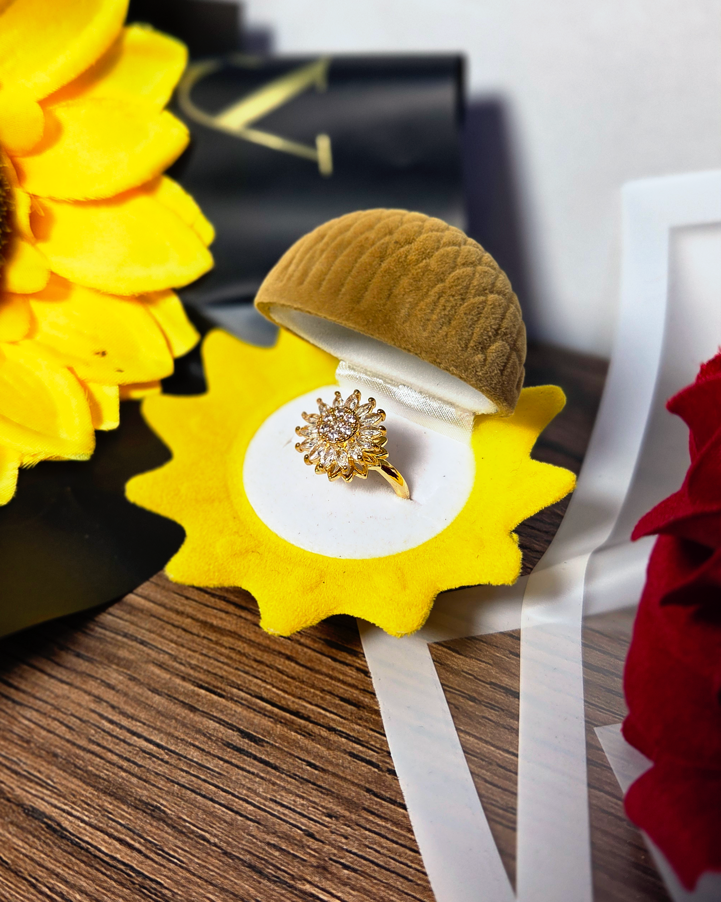 ANILLO GIRASOL GIRATORIO