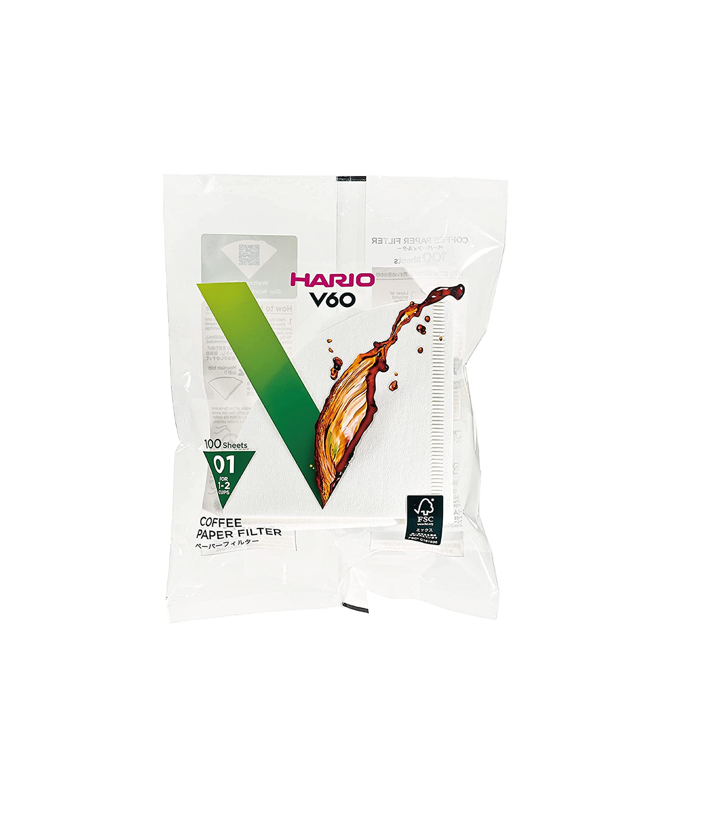 FILTROS V60 NRO 1 100 UNID BLANCO - HARIO